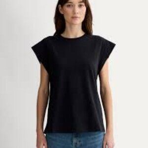 Everlane The Muscle Tee in Essential Organic  Cotton Black/L